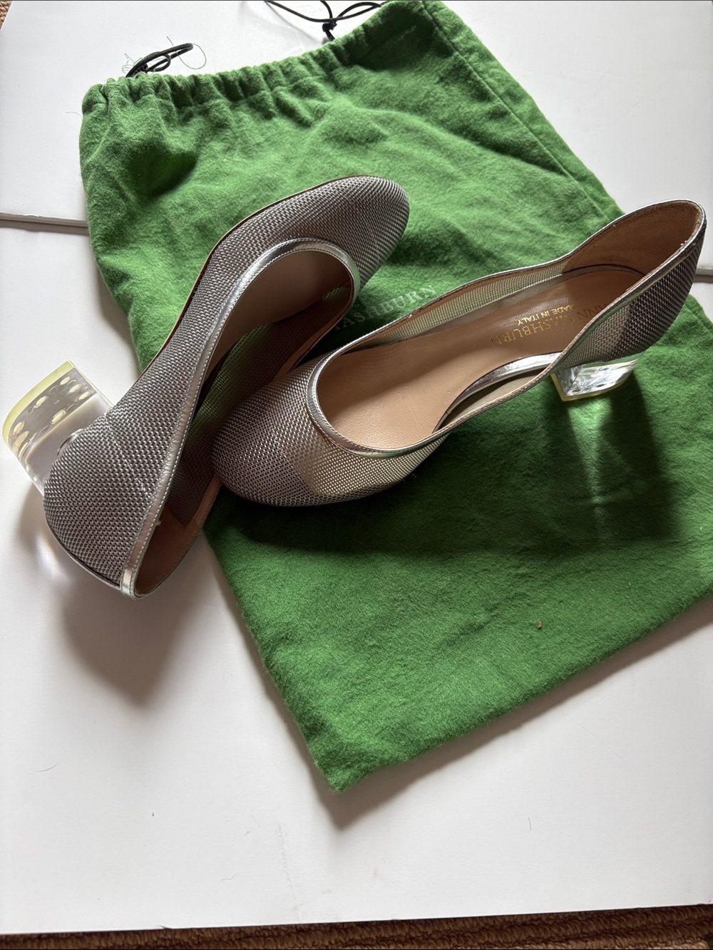 Gorgeous Ann Mashburn Acrylic heel pumps